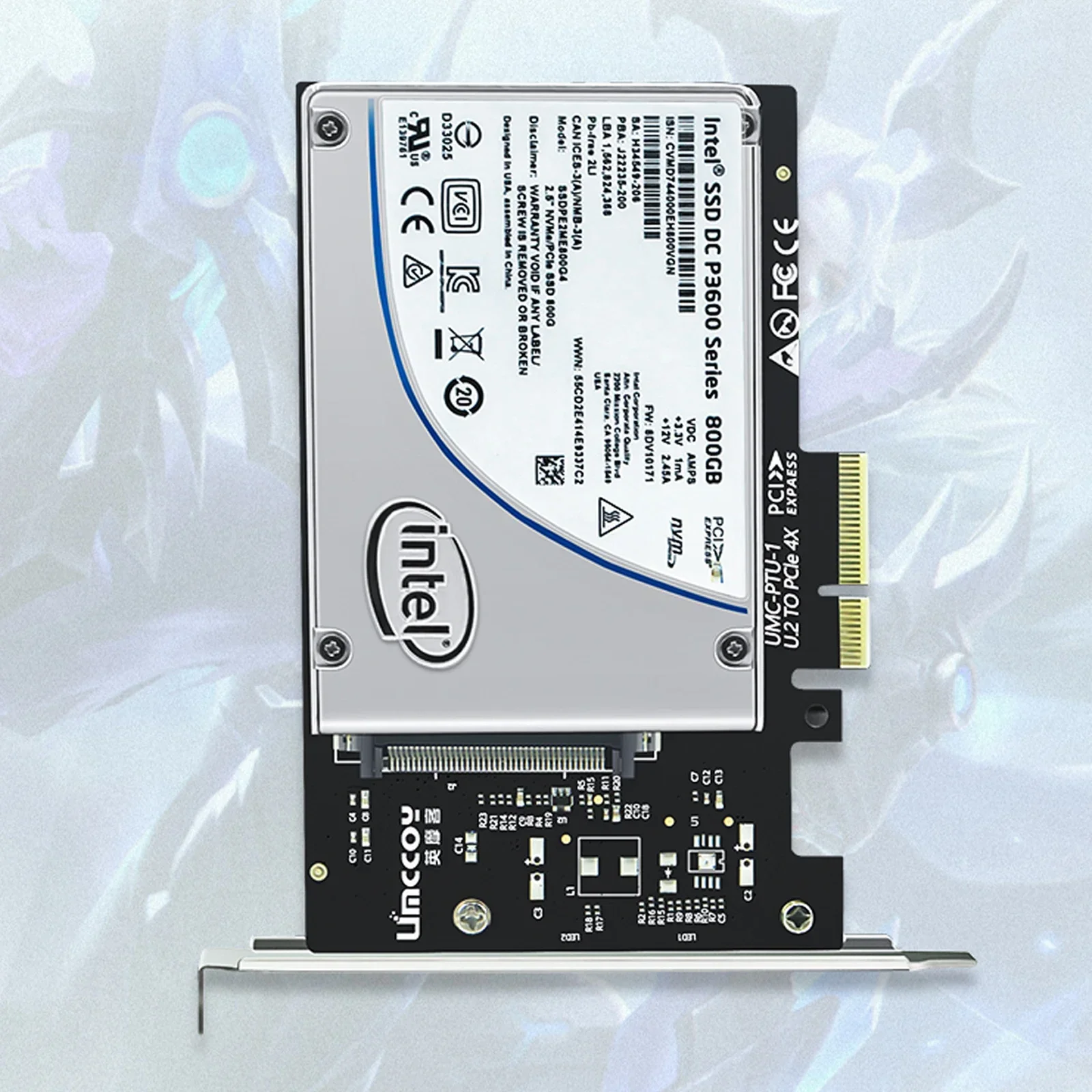 U.2 to PCIe Adapter PCI-E 4.0 X4 to 2.5 Inch U.2 SFF-8639 SSD Converter Card