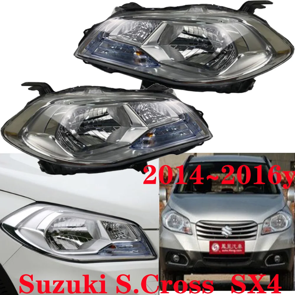 1pcs car bumpe  S.Cross headlamp For SX4 headlight 2014～2016y car accessories head lamp for suzuki SX4 fog light