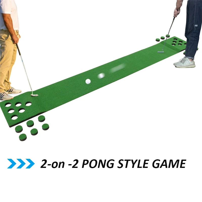 Aangepaste Mini Golfbaan Oefenen Buiten Binnen Putting Green Kunstgras Putting Mat 12-gaats Golfmat Spelset
