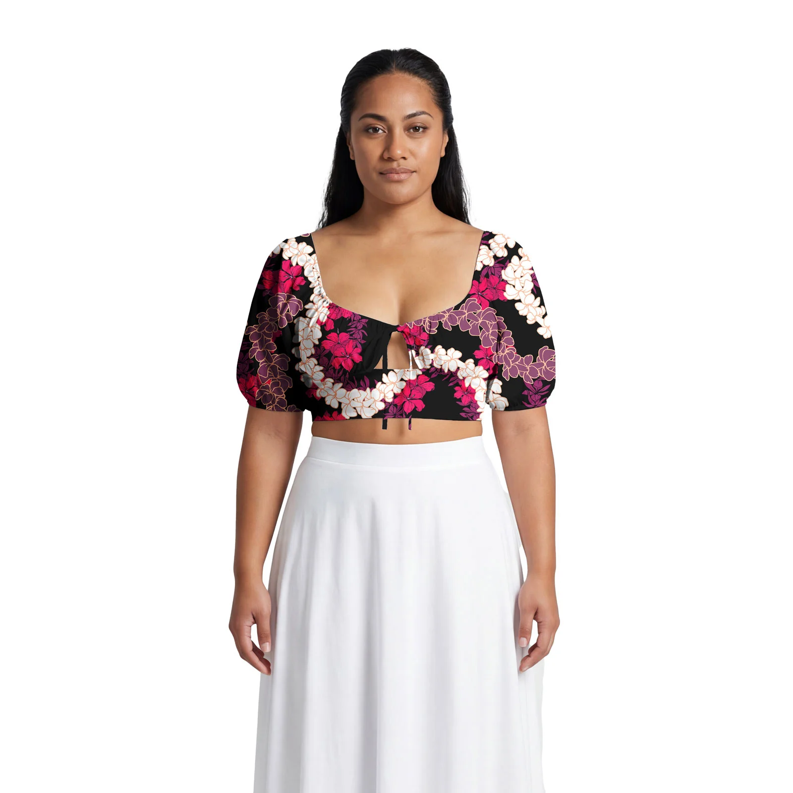 In Bulk Price Custom Clothes Polynesian Tribal Ladies Top Samoan Casual Women Wear Hawaiian Pua Kenikeni Print Sexy Beach Tops