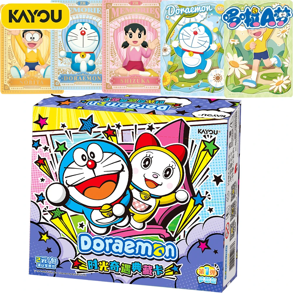 Original KAYOU Science Fiction Animation Doraemon Collection Card Highly Beloved Cartoon Character Practical Premium Cards Gifts