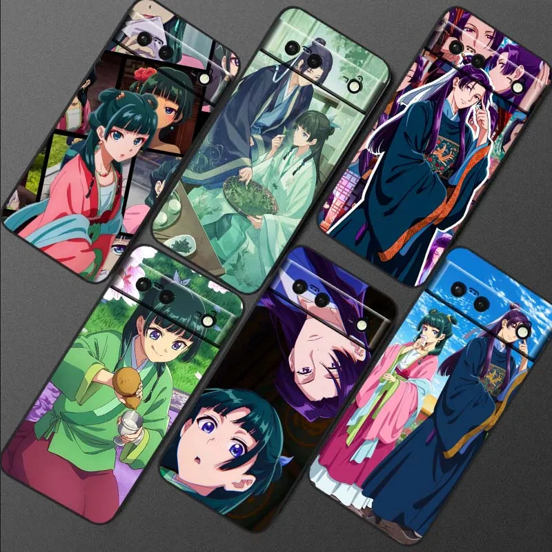 

Apothecary Diaries Couple For Google Pixel 9a 9 8A 8 7 7A 6 6A Pro XL 2024 5G Black Soft TPU Silicone Cover Phone Case