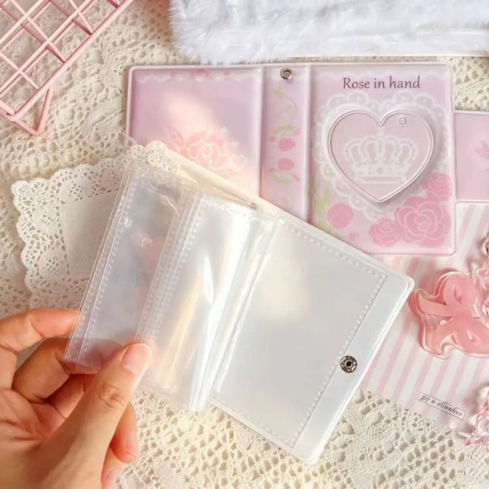 Gifts 3-inch Photocard Binder Clear Pocket Pages Ring Binder Photocard Collection Book PVC Card Holder Book Photo Organization