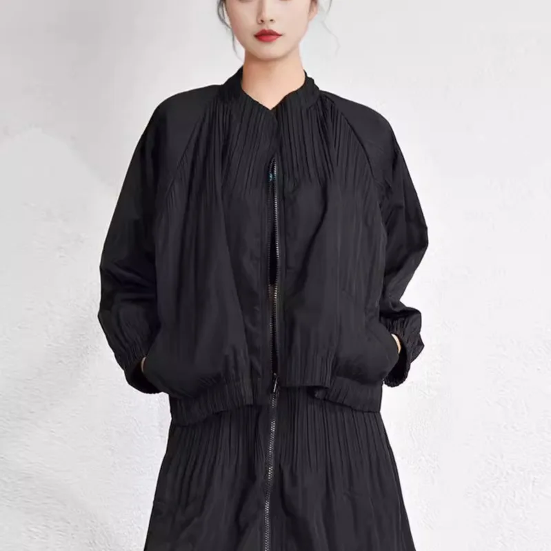 Pleats Pleated Cotton Coat Womens High-end Pleated Muscle Winter Jacket Women Premium Sense Korean Version Cotton Clothes Winter