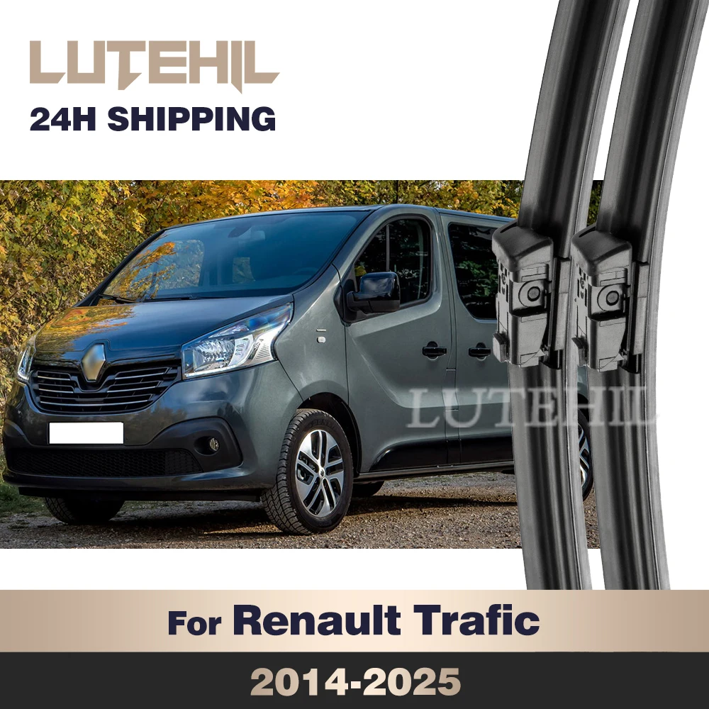 

For Renault Trafic MK3 2014-2025 2015 2016 2017 2018 2019 Wiper Front Wiper Blades Windshield Windscreen Window Brush 26"+19"