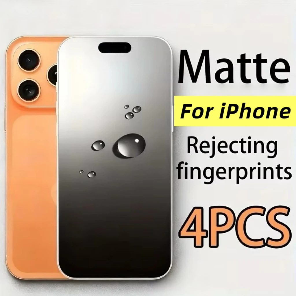 

Matte Anti-Spy Screen Protector for iPhone Series, Dust-Free, Easy Installation, 4 Pack