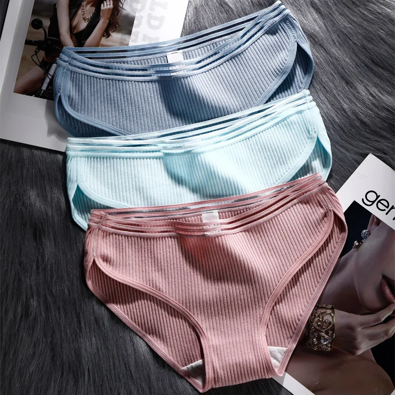 Cotton women panties sexy hollow-out seamless briefs set ladies knickers Breathable underpants girl underwear lingerie 3 pcs/lot