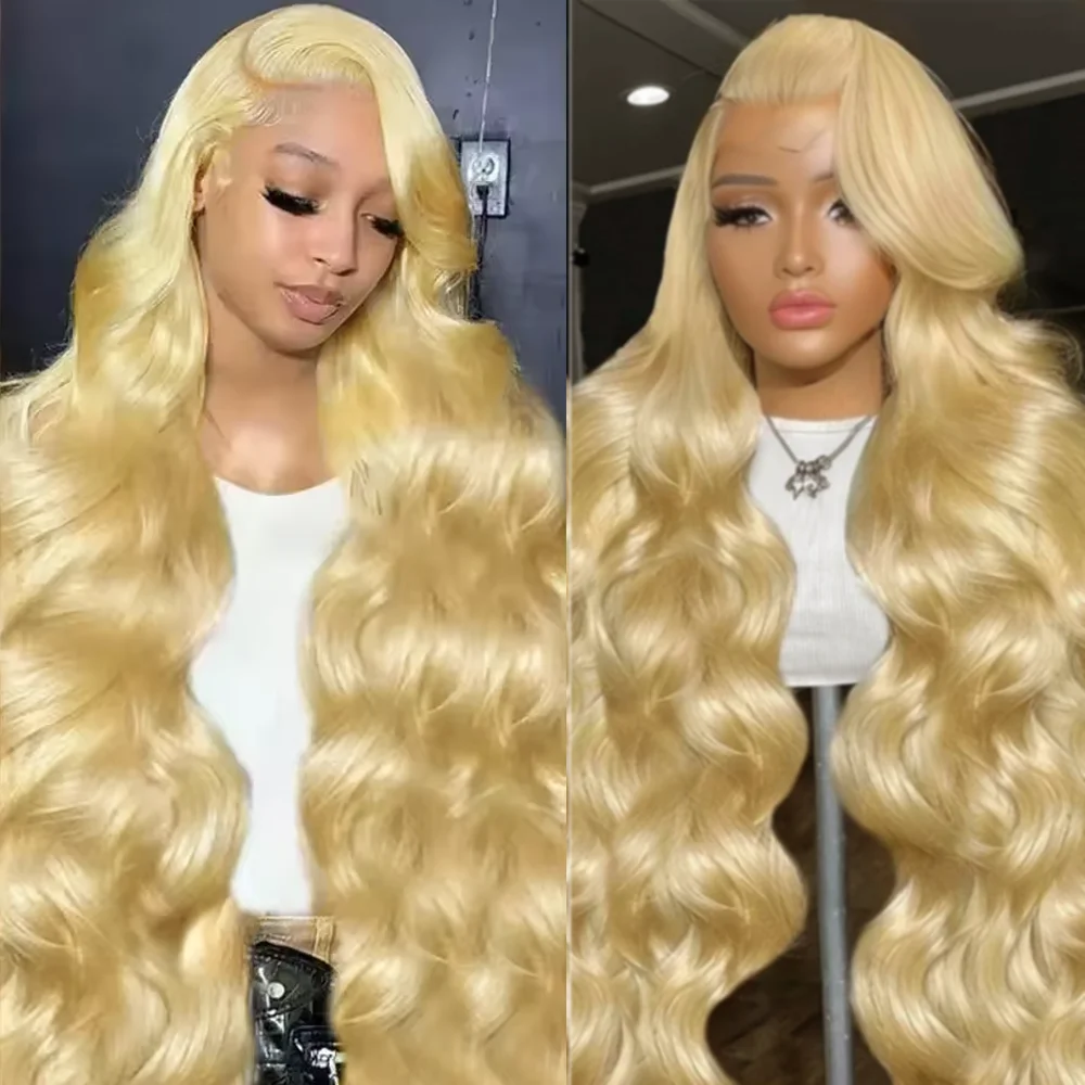 

613 Lace Front Wig Human Hair 13x6 Blonde Human Hair Wigs 200% Density Body Wave Lace Front Wigs Human Hair Pre Plucked 46 Inch