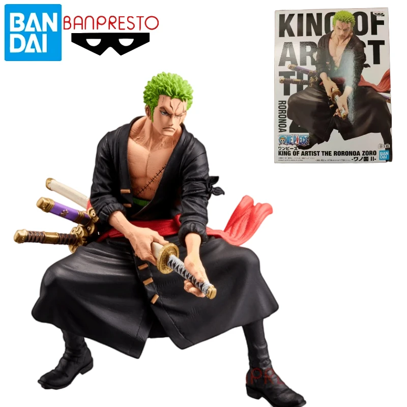 In Stock Brand New Bandai Glasses Factory Scenery KOA King of Art Roronoa Zoro - Wano Country II - Figure Model Collection Gift