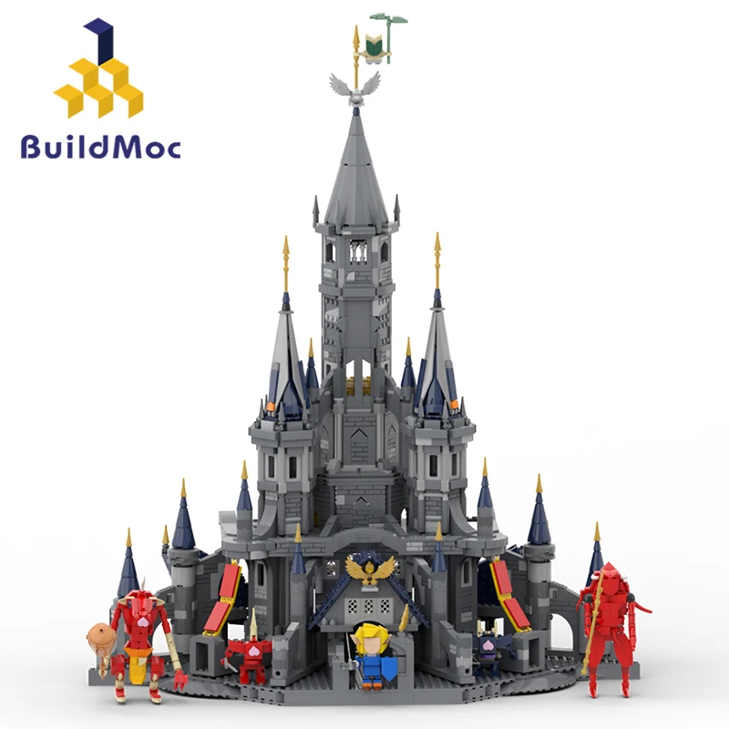 BuildMOC Zeldaed Hyrule Castle Building Block Set Kingdom Tears Game Architecture Medieval Castle Model Toys(3255 Pieces)