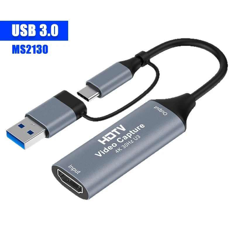 MS2130 チップタイプ C USB3.0/2.0 キャプチャカード 4K HDTV ビデオ