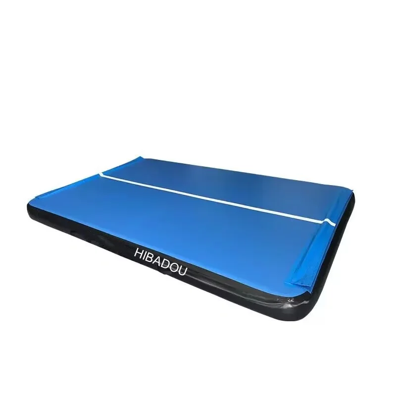 Hibadaou esteira de ginástica de ar inflável treinamento caindo esteira 4x3x0.2m vagabundo esteiras de treinamento de ar com bomba de ar elétrica