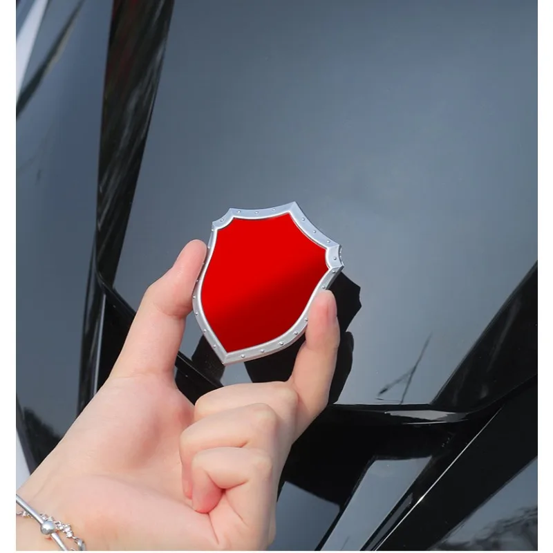 

3D Shield Metal Stainless Steel Car Stickers - Universal Auto Exterior Styling Accessory Vehicle Body Modification