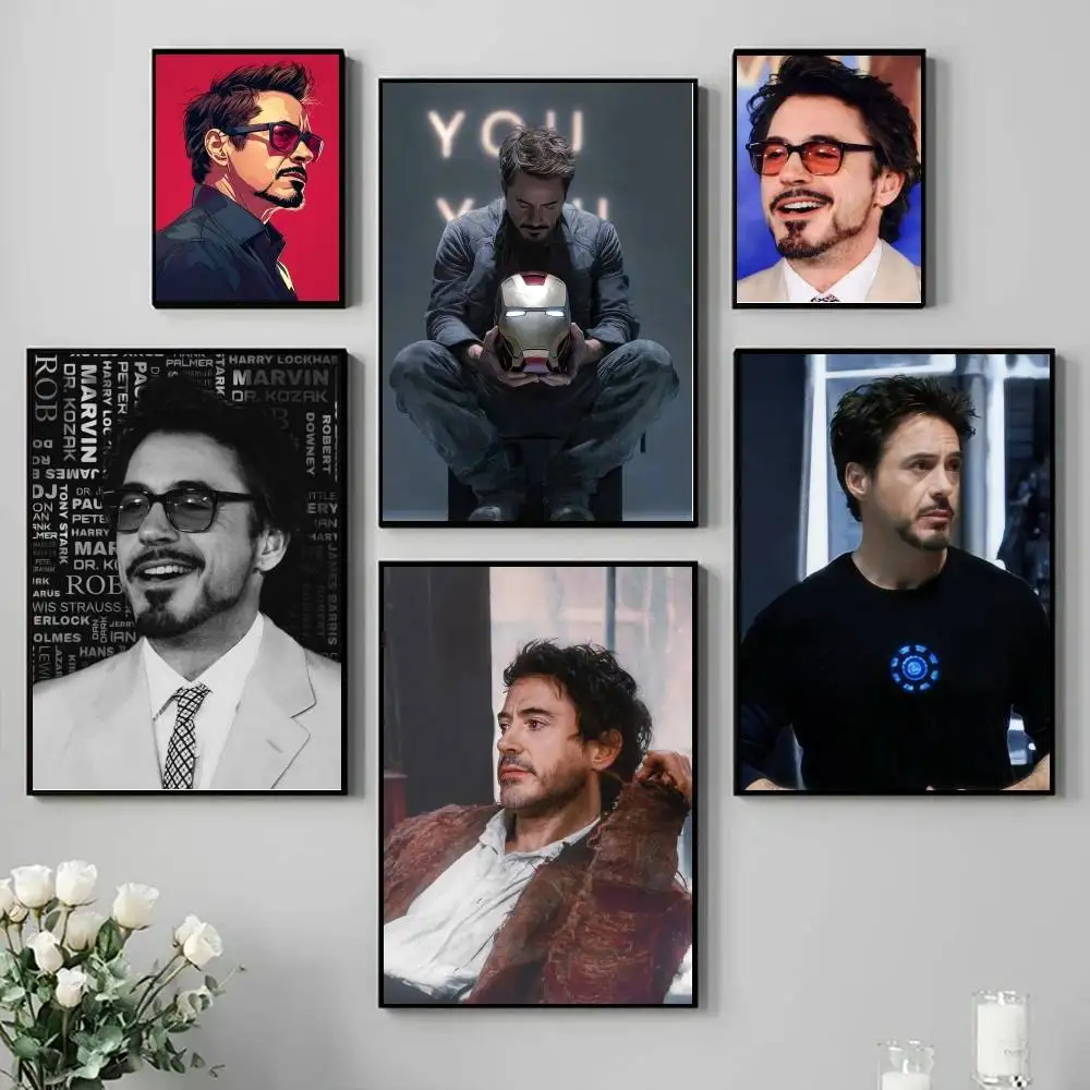 1PC Actor R-Robert D-Downey Jr  Poster Self-adhesive Art Wat