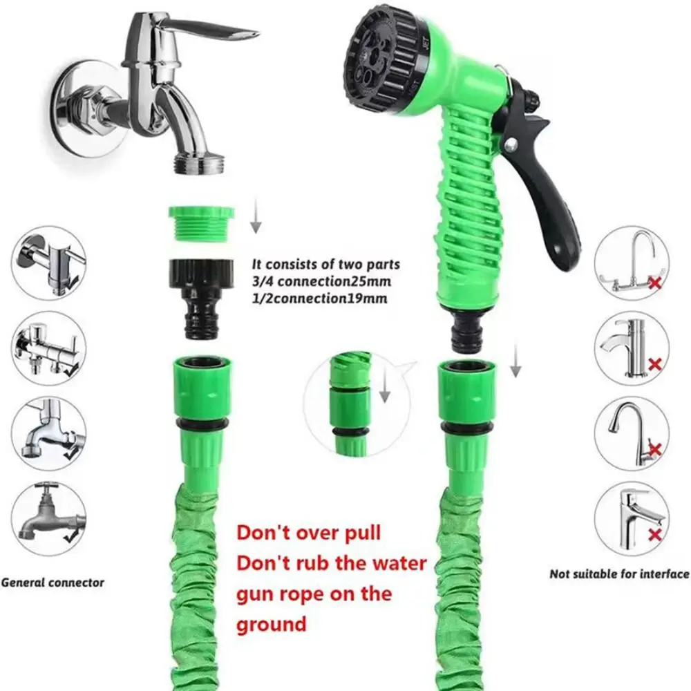 Plastic Material Expandable Magic Hose 7 Spraying Functions Lightweight High Pressure Water Sprayer Durable Materials