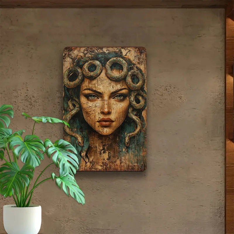 Retro Tin Signs for Halloween & Christmas, Metal Wall Art, Perfect for Farmhouse Kitchen & Home Bar Decor, 7.9x11.8"/11.8x17.7"