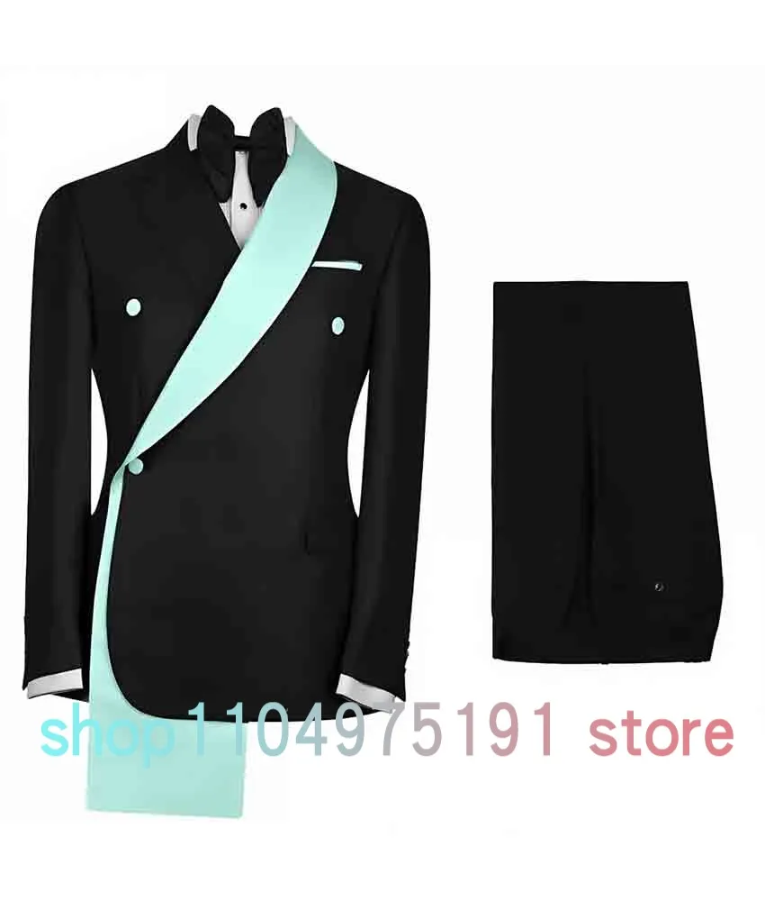 Graceful 2 piece slim fit men's tuxedo single button suit top and pants for ball wedding formal men's suit Celebrity Gowns