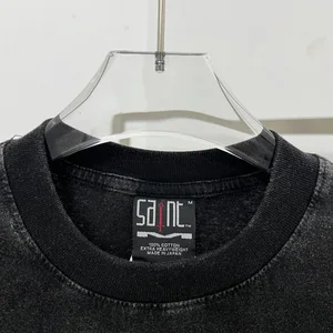 Streetwear Vintage Black Black Charakter Saint Saint Sommer T -Shirt übergroße Baumwoll -T -Shirts 8 Religionsabdruckverkäufe - №7