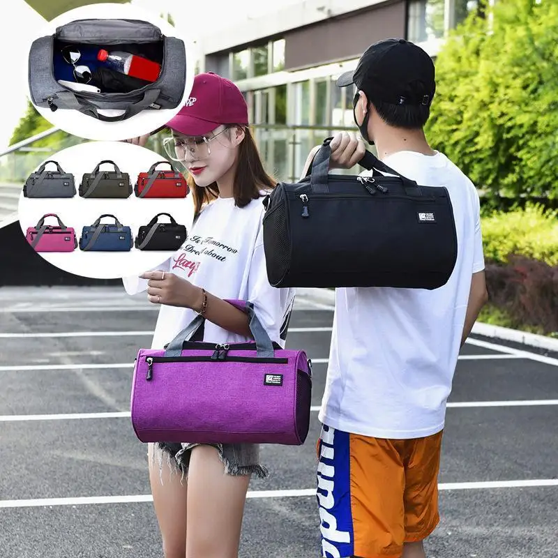 Outdoor Men Travel Sports Bag Lightweight Luggage Business Cylinder Handbag Women's Outdoor Luggage Travel Tote