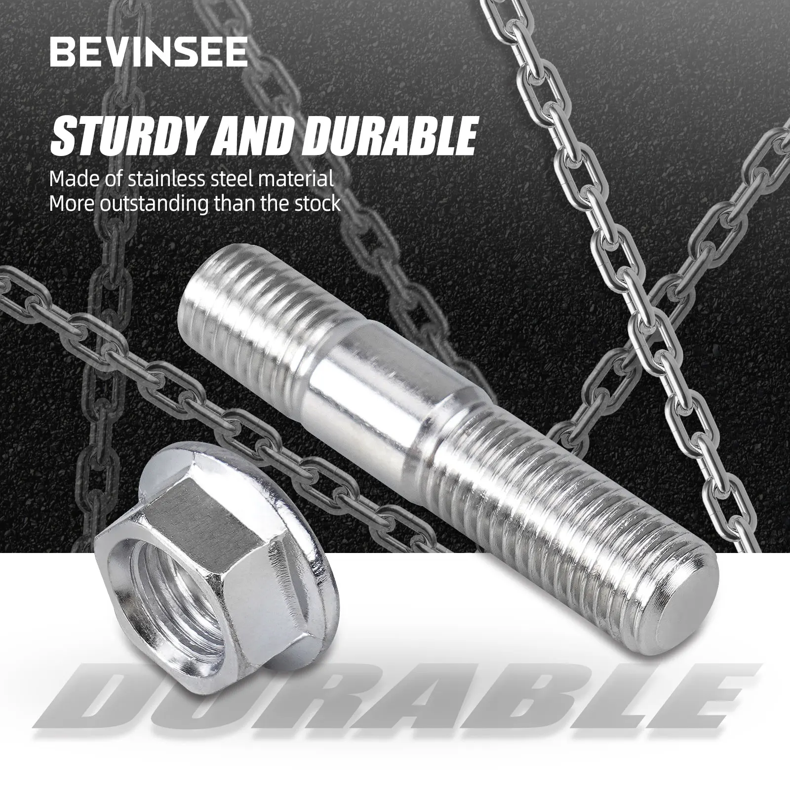 4pcs/12pcs M10x1.25x48mm stainless steel Intake Manifold Extended Stud Studs Bolt for Honda for Toyota for Nissan