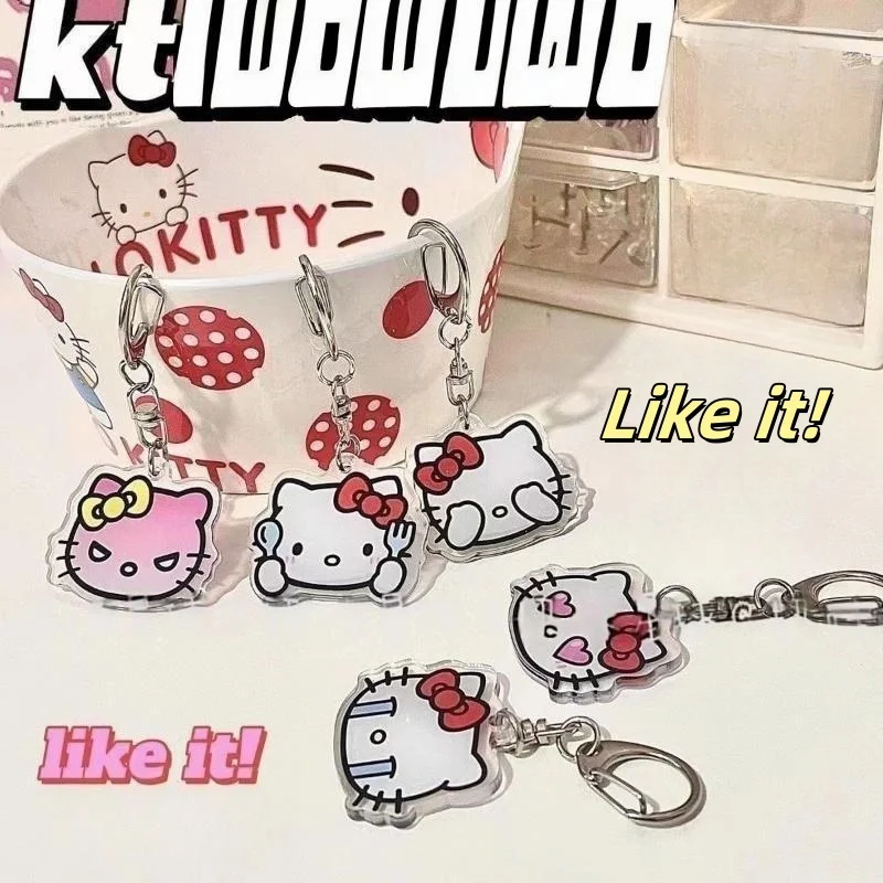 

Kawaii Cat Cartoon Keychain Anime Action Figures Cute Toys Cars Keys Schoolbag Decoration Models Children Birthday Popular Gifts