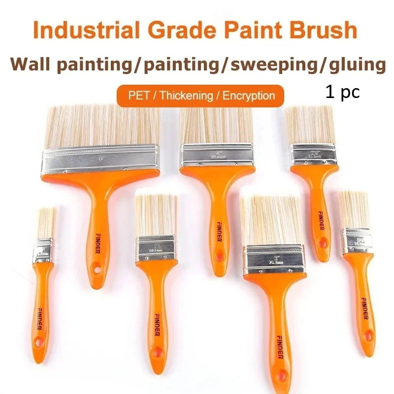 PET Soft Bristle Wall Paint Brush ABS Handle Durable Oil Painting Cleaning Brush Home Decoration DIY Home Improvement Tools