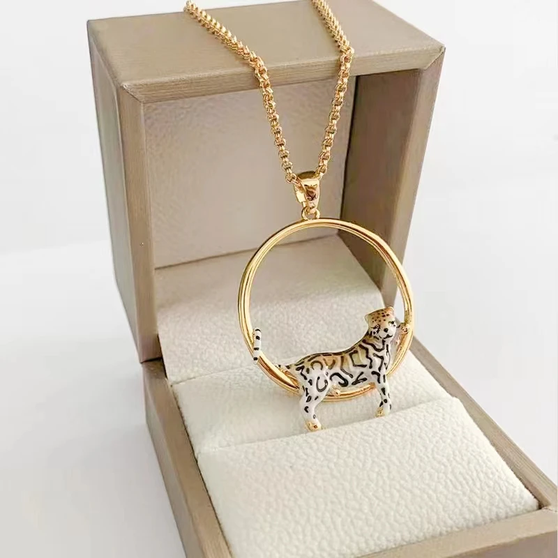 18 K Gold Color Cheetah Pendant