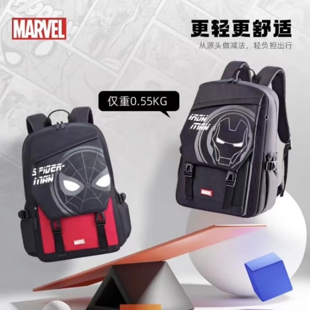 Disney Marvel Elementary School Backpack Multifunctional Wear Resistant Large Capacity Leisure Cartoon Backpacks for 3-6 Grades