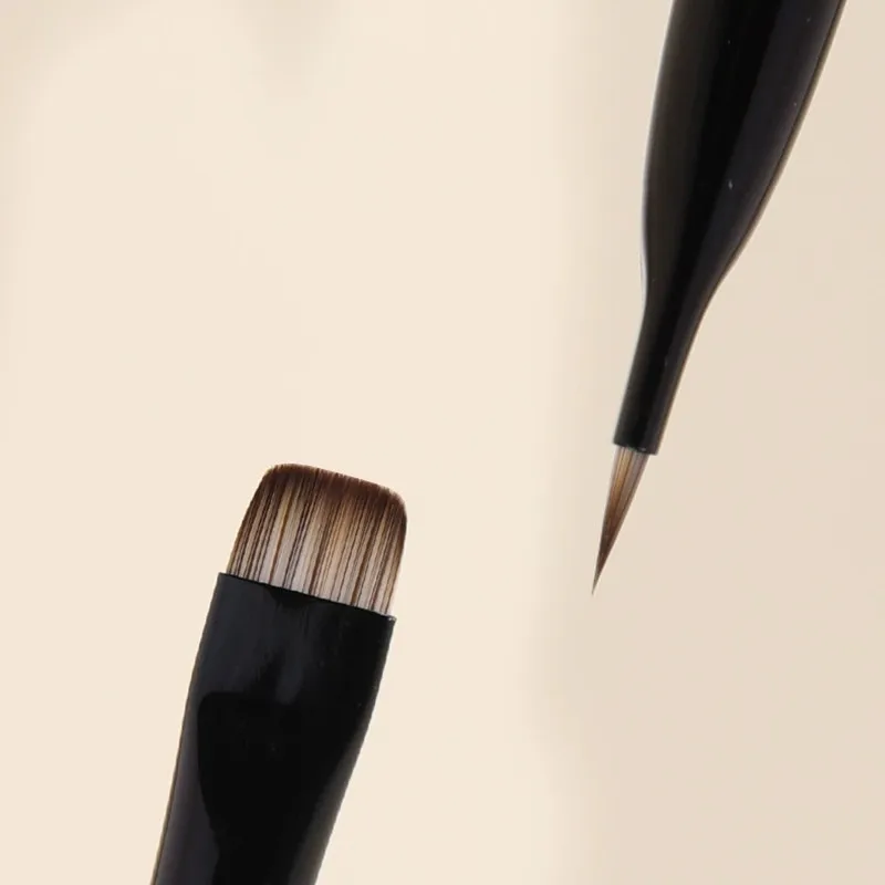 Round Wood Handle Nail Ombre Brush Gel Painting Brush Nail Art For Gel Tip Extension Acrylic Builder Accessory Nail Art Brushes
