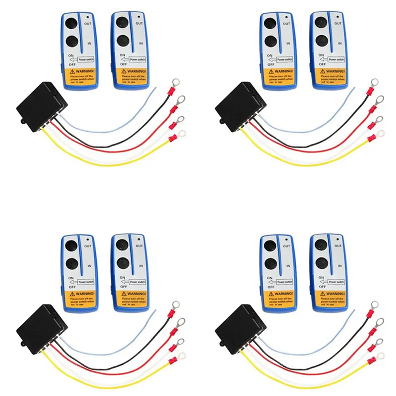 8X Verricello senza fili Interruttore di telecomando Cancello di sollevamento Pompa idraulica Letto di scarico 12V Recupero Tronco-VVNB