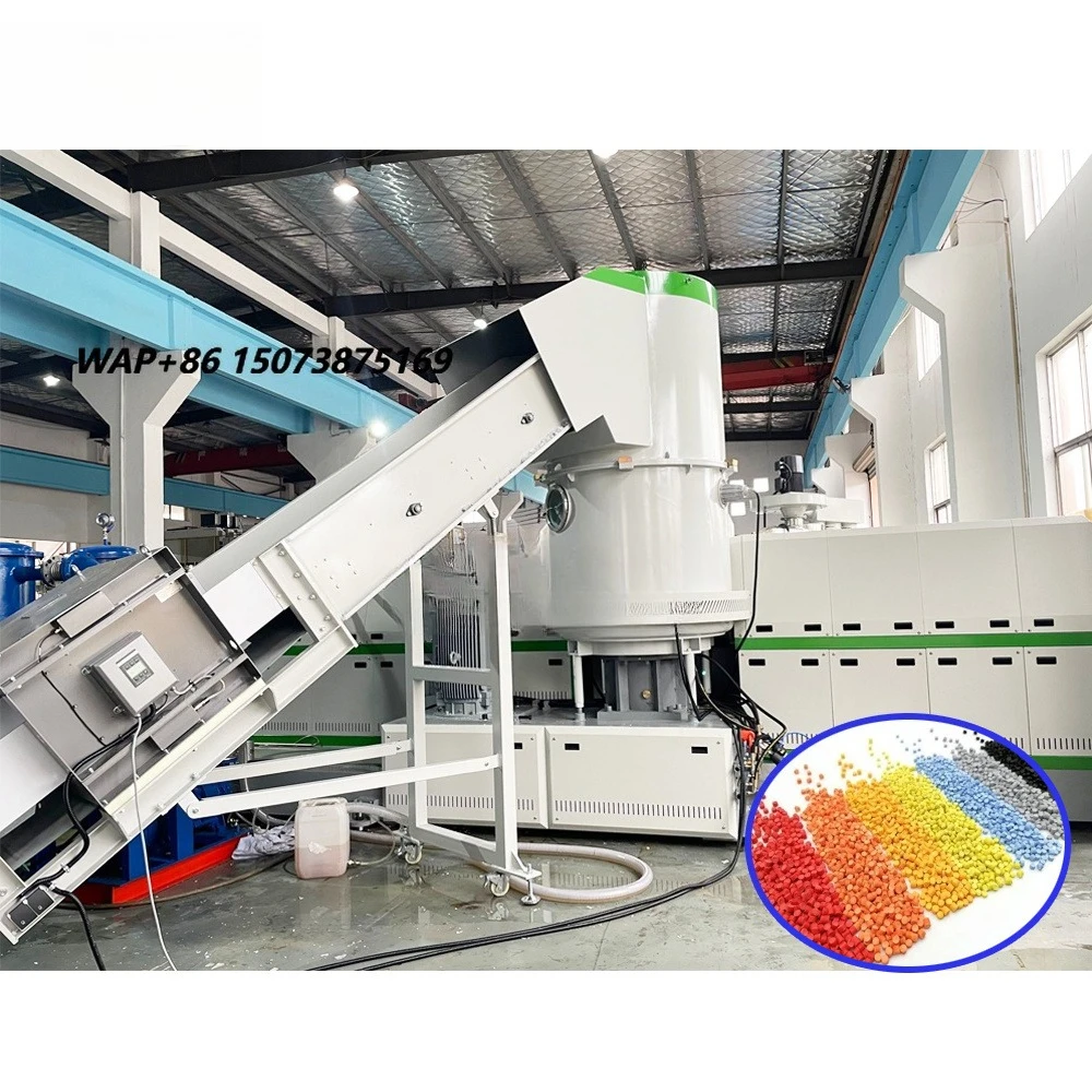 Full Automatic PP PE LDPE HDPE Film Plastic Pelleting Making Machine Recycling Line With Compactor