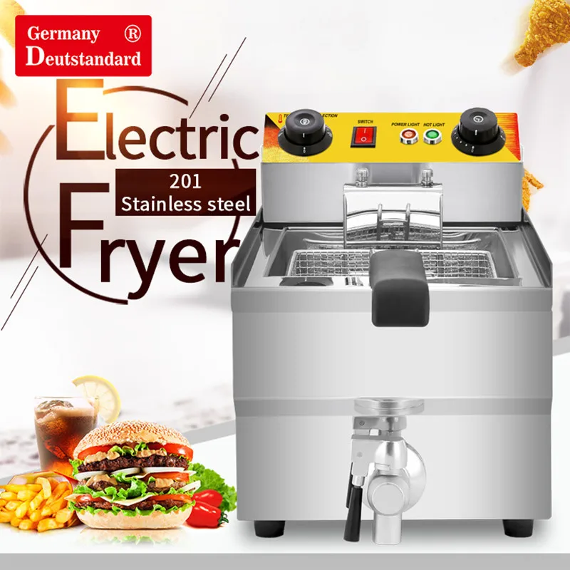 Stainless Steel 11L Chicken Fryer Electric Deep Fryer Potato Chips Frying Machine Electric Fryer Snack Machine With High Quality