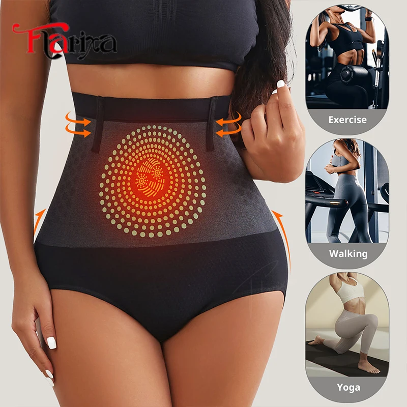 Flarixa Tummy Control Underwear Briefs for Women High Waist Seamless Butt Lifting Panties Sweat Slim Body Shaper Belly Slimmer - Image 5