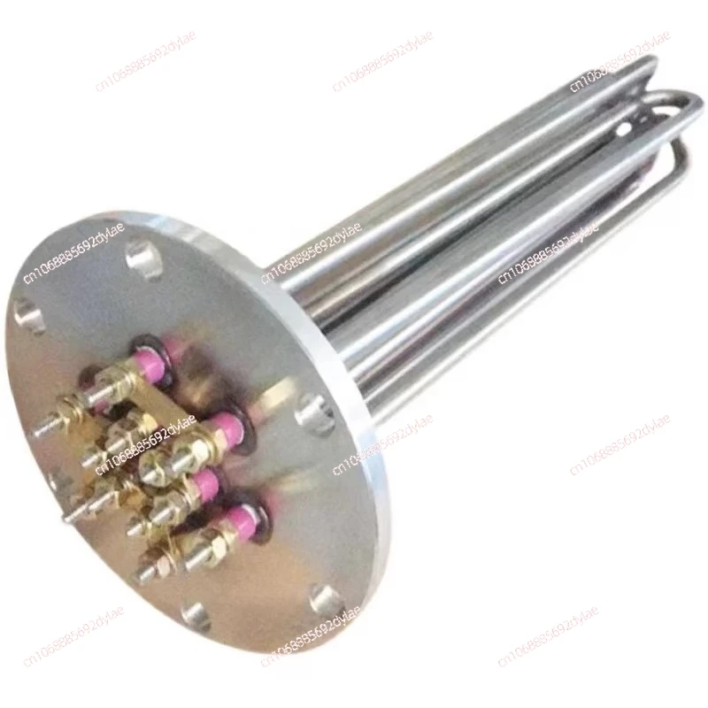 

380V high-power stainless steel flange heating tube dry burning thermal oil electric heating rod electric heating tube