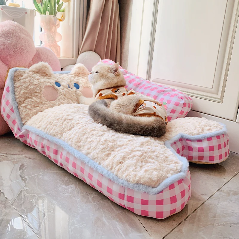 

Thiened Winter Warm Dog Bed Mat Pet S Pad Small Dog Couch Sofa Bed Mat Non-Toxic Universal Pet Supplies