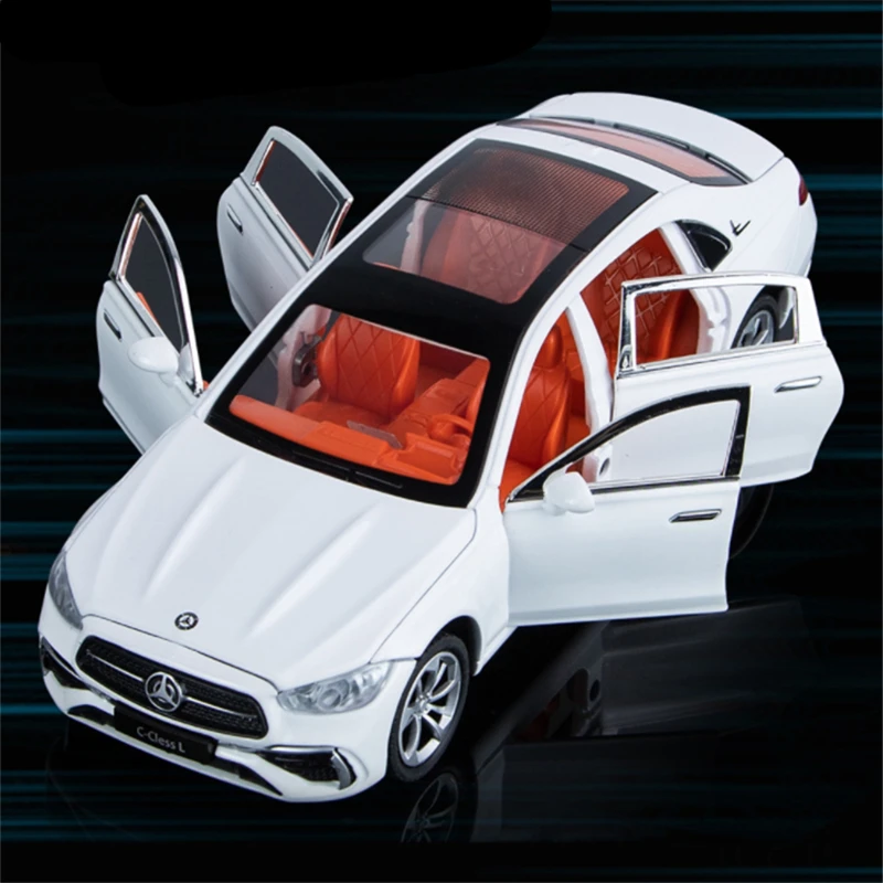 1:24 C-Class C260 L Alloy Car Model Diecasts Metal Toy Vehicles Car Model High Simulation Sound and Light Collection Kids Gifts