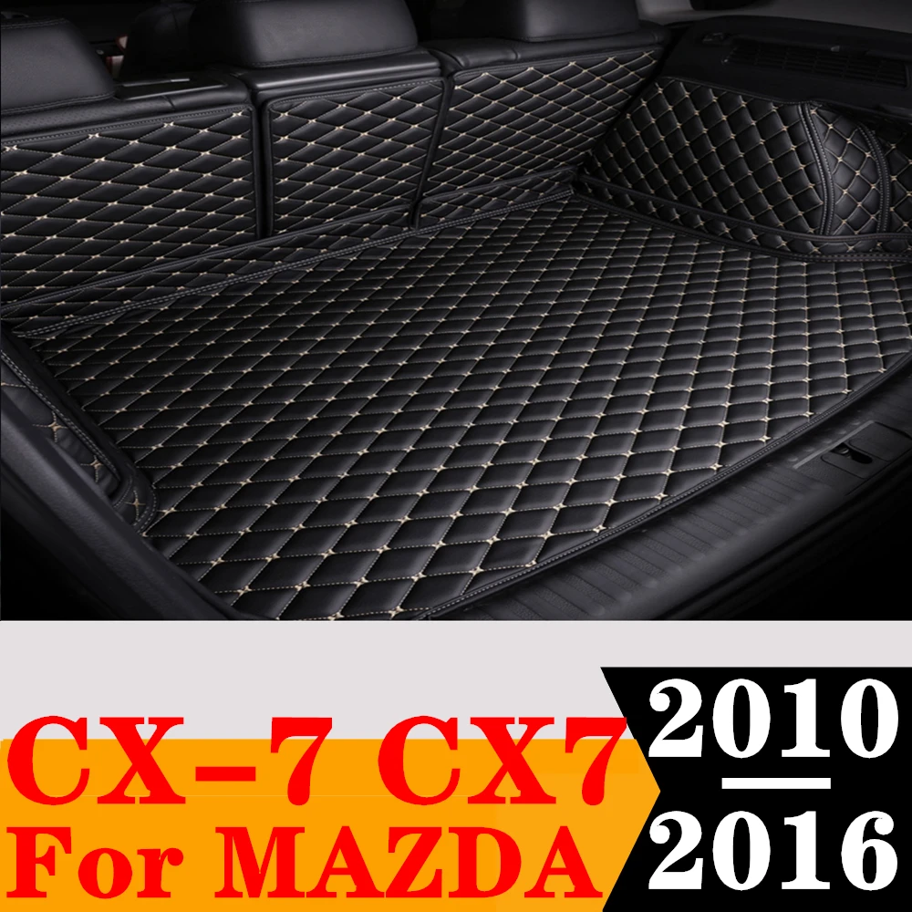 Custom Full Set Car Trunk Mat For Mazda CX-7 CX7 2016 2015 2014 2013 2012 2011 2010 Rear Cargo Liner Tail Boot Tray luggage Pad