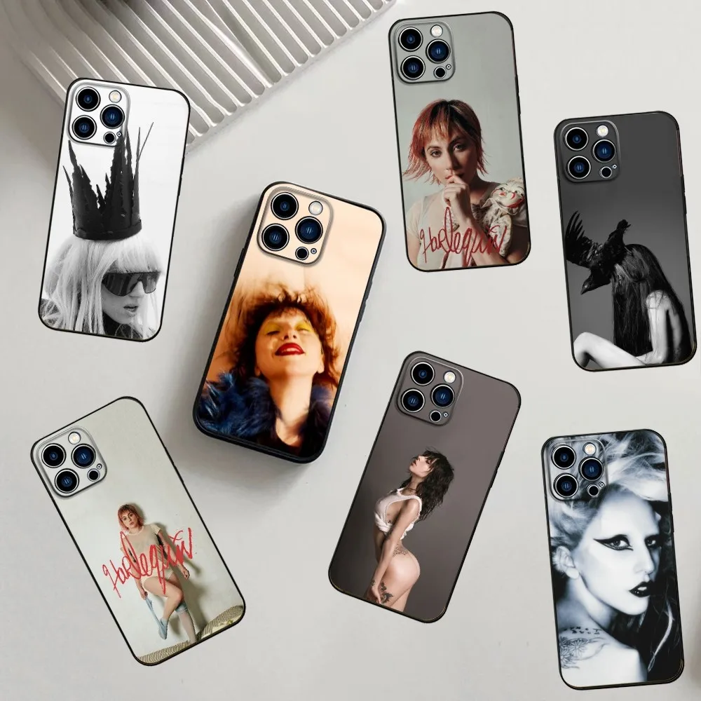 

Singer Lady G-Gaga Phone Case For iPhone 16,15,14,13,12,11,Pro,X,XS,Max,XR,Plus,Mini Soft Silicone Black Shockproof TPU