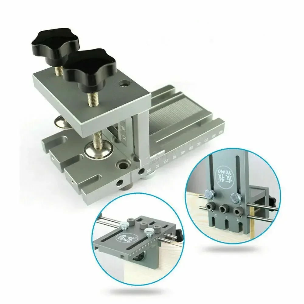 Kit de guidage de gabarit de perçage de gabarit de cheville, taille de trou de 6/8/10mm, alliage d'aluminium réglable
