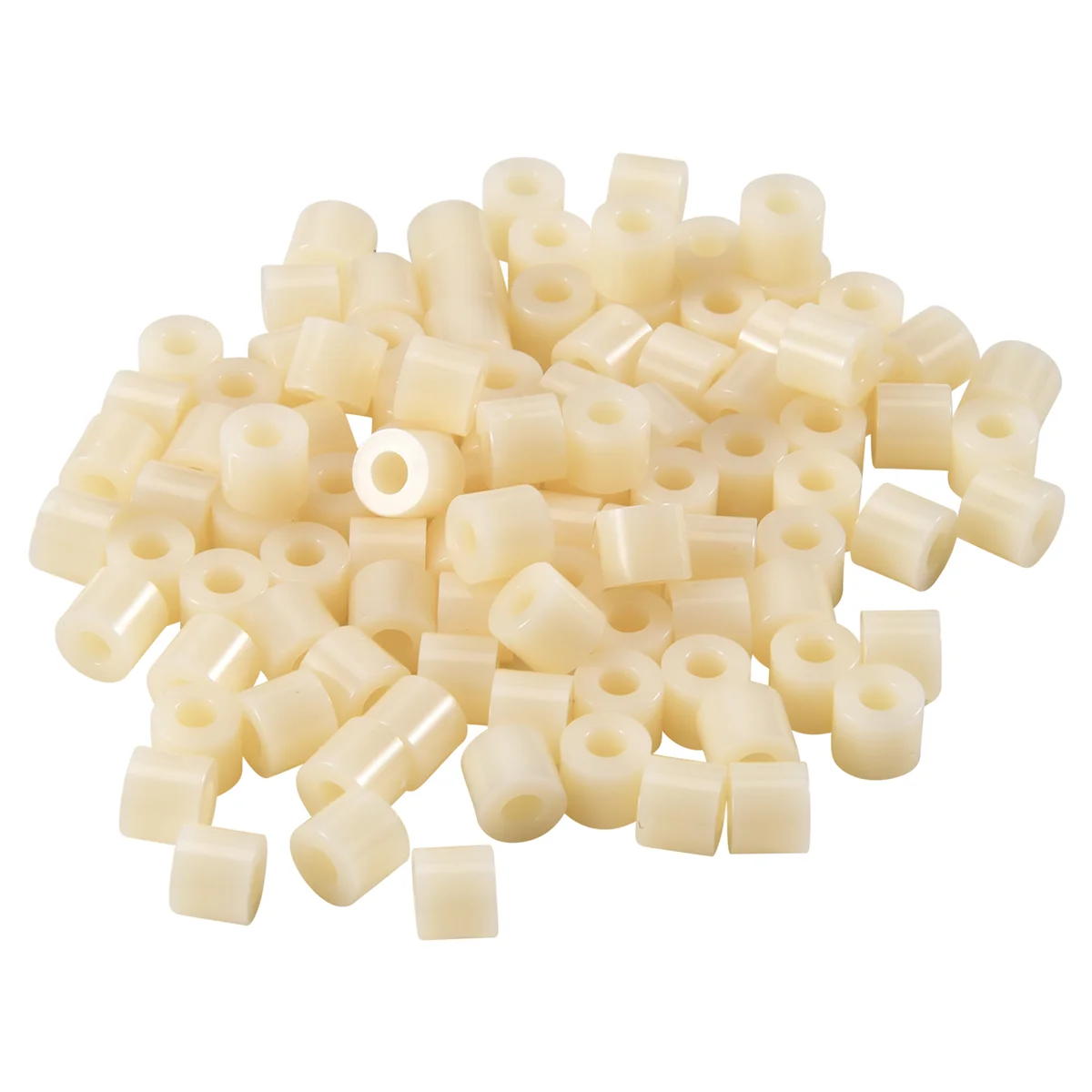 Plastic Cylinder Spacer Washer 7mm x 3.2mm x 6mm 100 pcs Ivory