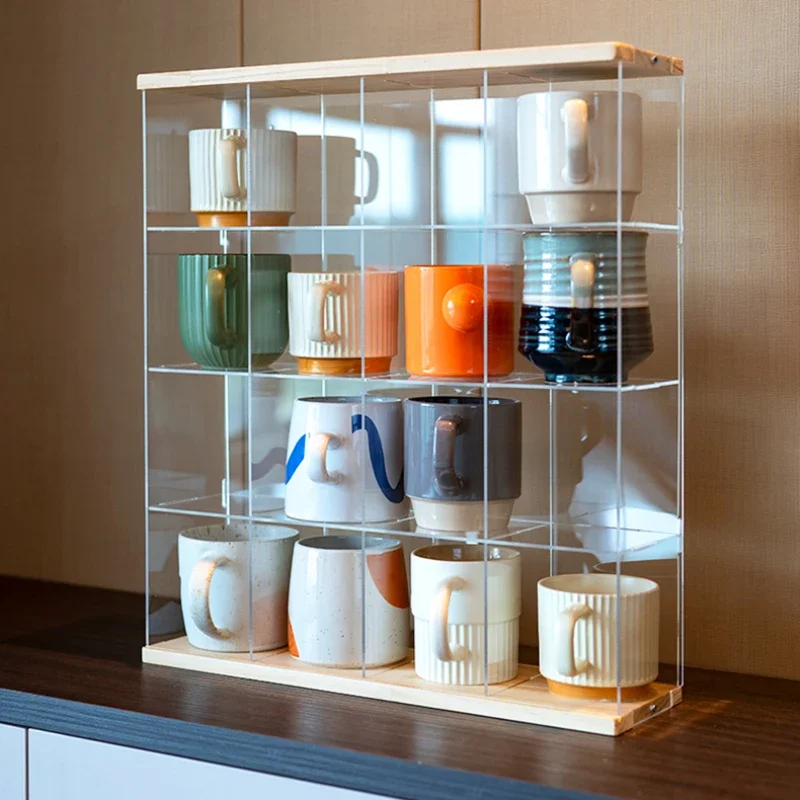 

desktop storage box, cup cabinet, tea set display cabinet, kitchen water cup rack, wall hanging