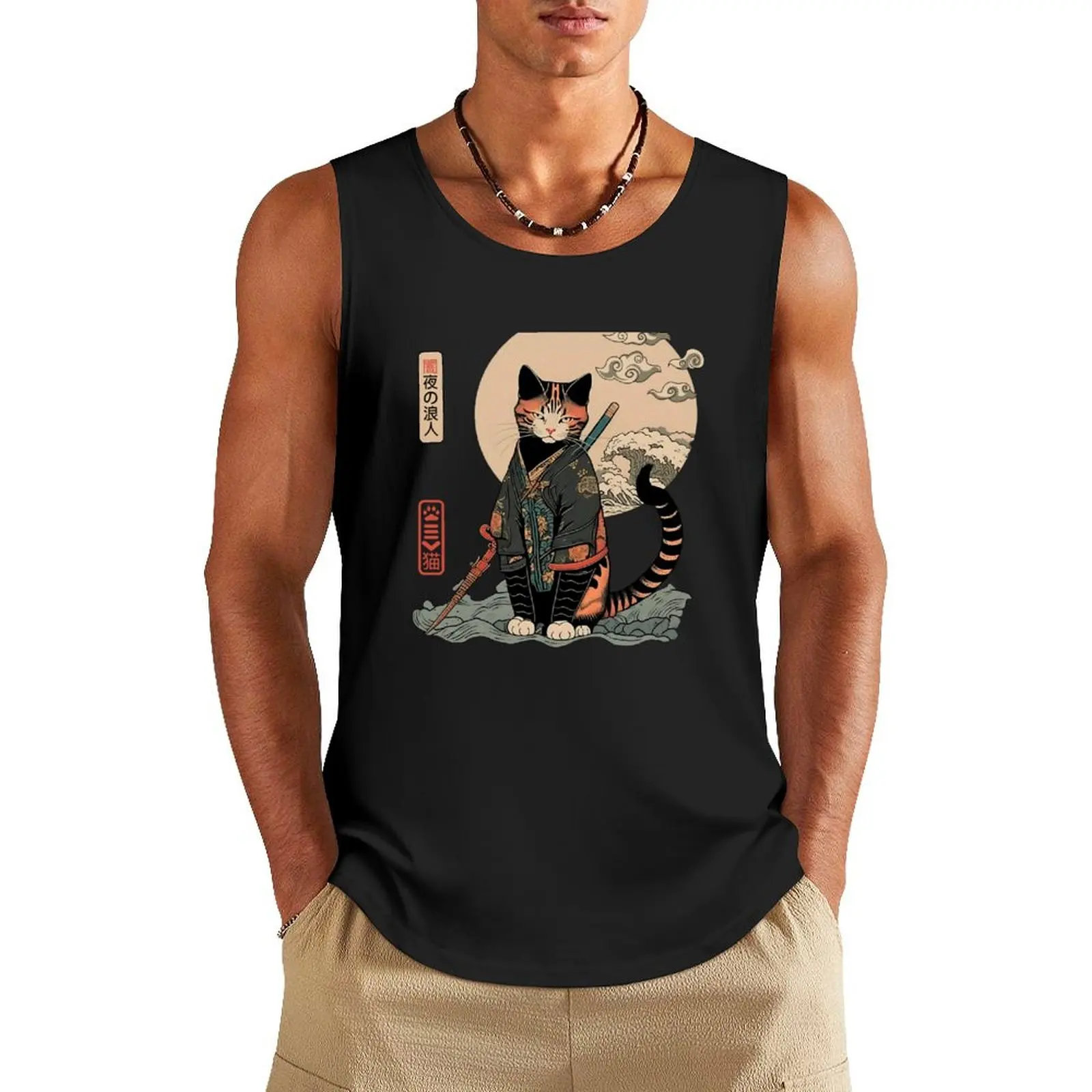 Ronin Cat 5 Tank Top clothing men Gym wear