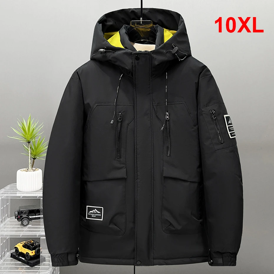 

Зимние парки мужские толстые ветровки куртка 10XL пальто больших размеров модные повседневные парки-карго мужская верхняя одежда на открытом воздухе