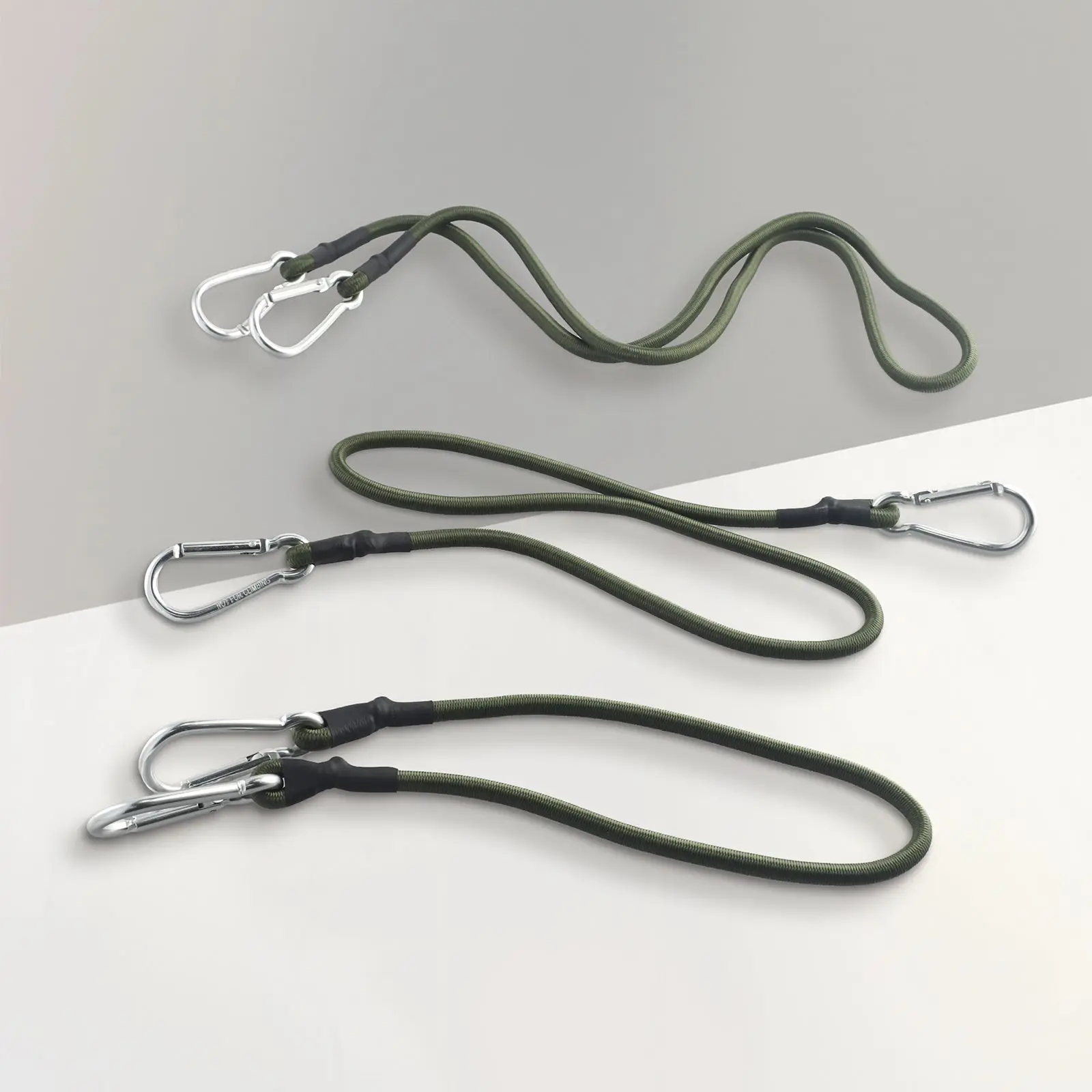 New Carabiner Elastic Cords Elastic Rope Bungee Cords Carabiner Bungee Cord Rubber Material Thickness 8mm 1 Piece