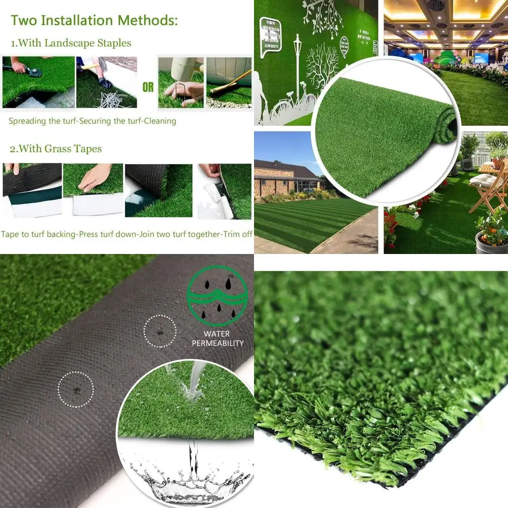 

Синтетический газонный коврик для собак, вечеринок и садов, для использования в помещении и на улице, с дренажными отверстиями