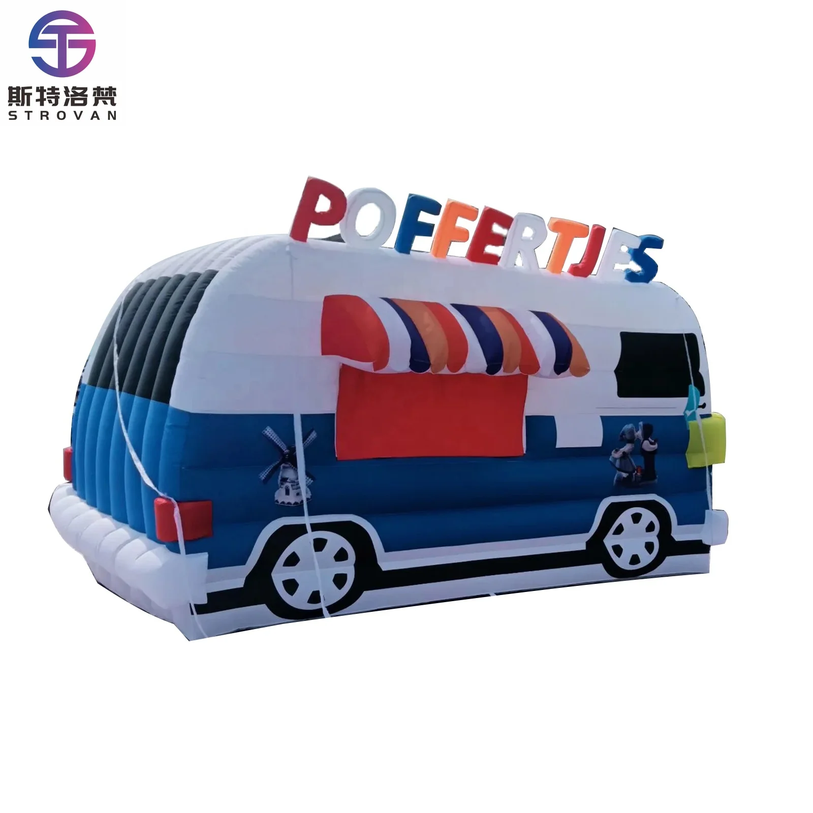 

STLF 4m W Lightweight Inflatable Ice Cream Truck Easy Portable Party Drink Vending Booth for Outdoor Events Model Type