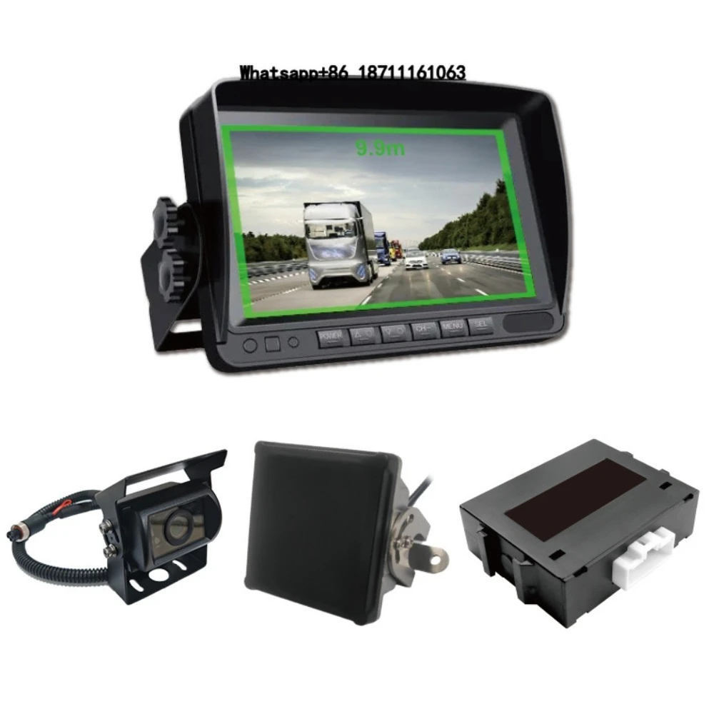 Waterproof 77ghz Reverse  Radar Sensor Proximity Warning Alert System ADAS 10m Detection 7'' Inch Vehicle