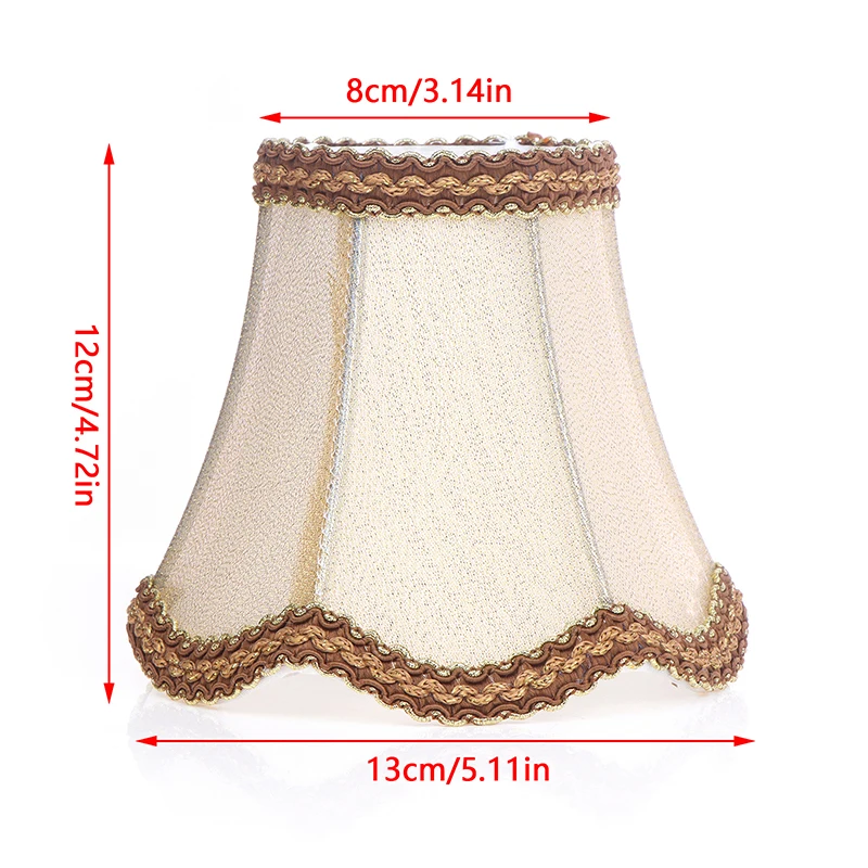 Europe Retro Lampshade Jacquard Fabric Solid Color Chandelier Handmade Cloth Lampshade Wall Lamp Cover Enclosure Accessories