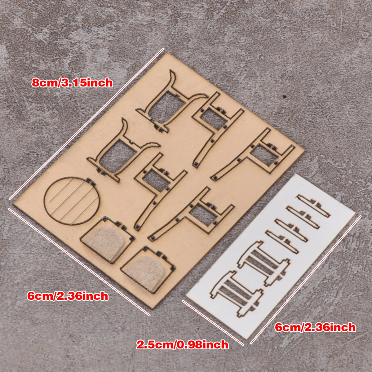 1/35 Scale model kit building Small stool chair round table tea coffee table dining-table sand table diorama models suits