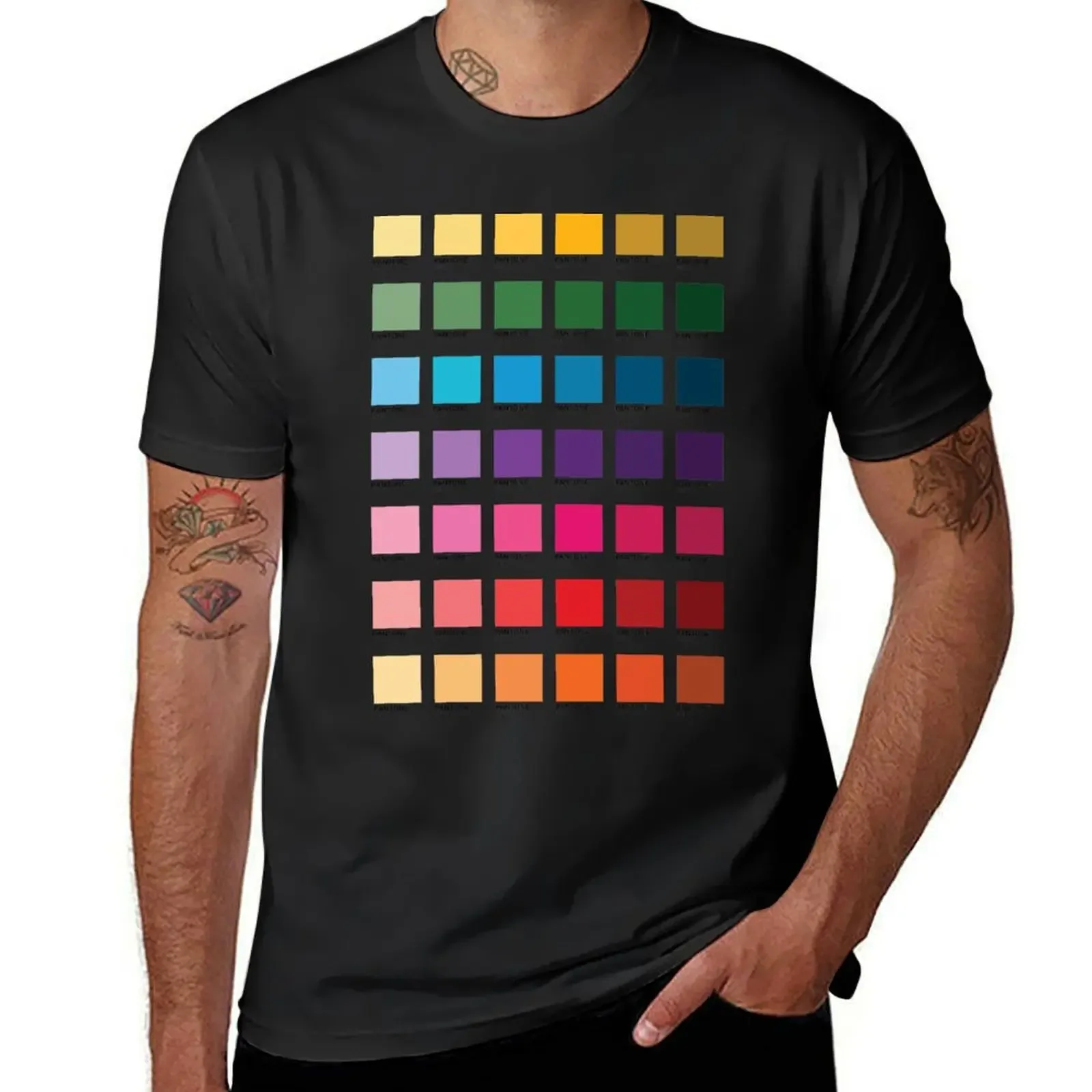 Shades of Pantone Colors T-Shirt Aesthetic clothing quick-drying mens t shirts pack